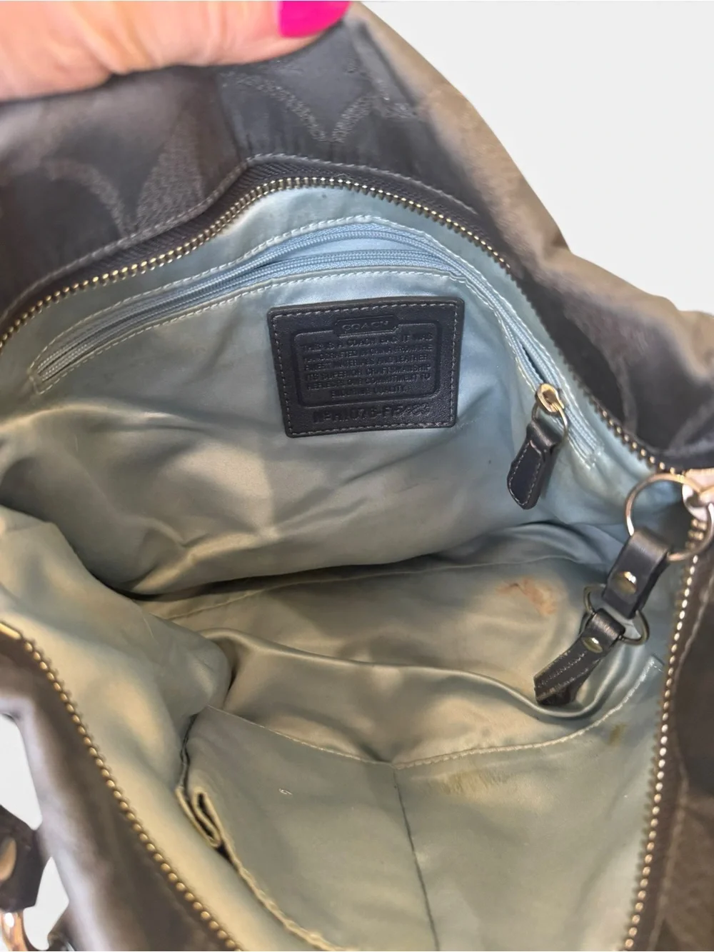 Coach Signature Carly Hobo Shoulder Bag